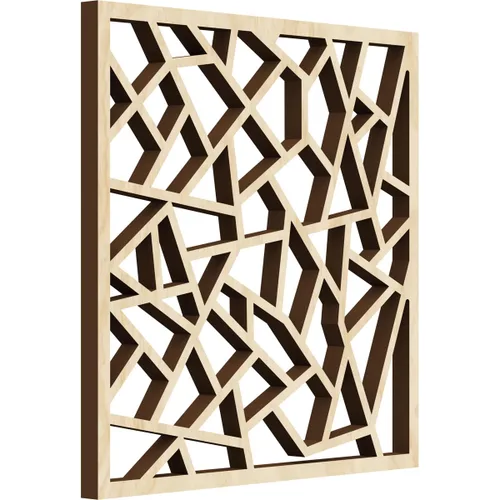 Miniatura 42 de 7 3/8 pulgadas de ancho x 7 3/8 pulgadas de alto x 3/8 pulgadas de alto, paneles de pared de madera con calado decorativo extra pequeño de Venecia