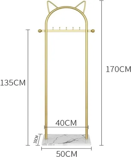 Miniatura 5 de Perchero dorado para ropa, perchero con base de mármol estable para abrigos, sombreros, bufandas, ropa y bolsos, para el hogar, dormitorio, hotel