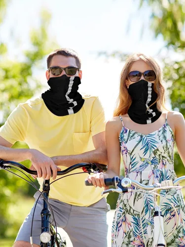 Miniatura 7 de SATINIOR 8 piezas de polaina reflectante para el cuello para hombre, pasamontañas de ciclismo, máscara facial, bandana para el sol para hombre