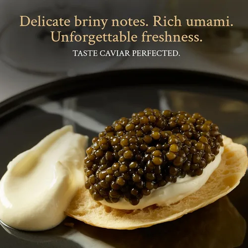 Miniatura 6 de PETRUSCO Royal Ossetra - Caviar negro de primera calidad, Huevas de pescado de esturión gourmet frescas en una lata de metal sellada, 1.06 oz