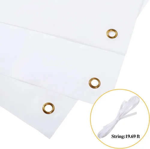 Miniatura 3 de Zonon Pancartas Grandes en Blanco y Letreros de Poliéster Oxford de Sublimación con Cuerda Colgante para Decorar Paredes Interiores y Exteriores