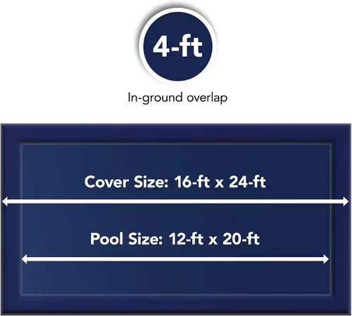Miniatura 3 de Blue Wave Cubierta rectangular de red de hojas para piscina a nivel del suelo, 12 x 20 pies