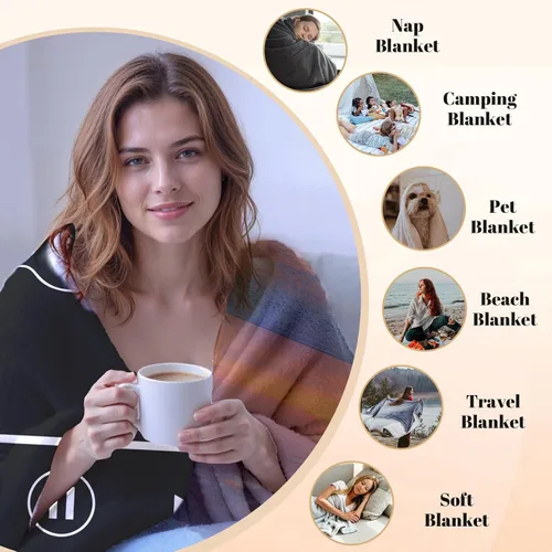 Miniatura 7 de Envío al día siguiente, manta musical personalizada con foto - impresa en EE. UU., mantas personalizadas con foto para adultos y niños, regalos
