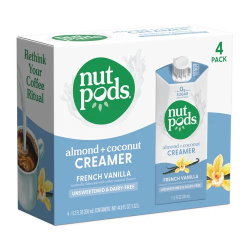 nutpods Crema de Vainilla Francesa – Sin Azúcar Sin Lácteos Hecha de Almendras y Cocos – Crema Keto, Whole30, Sin Gluten, Sin OGM, Vegana, Sin