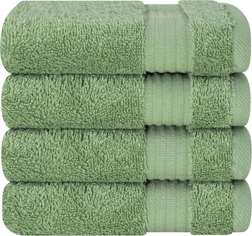 Miniatura 108 de Cotton Paradise - Juego de 4 toallas de mano para baño, 100% algodón turco, toallas suaves y absorbentes para la cara, toallas de mano color gris
