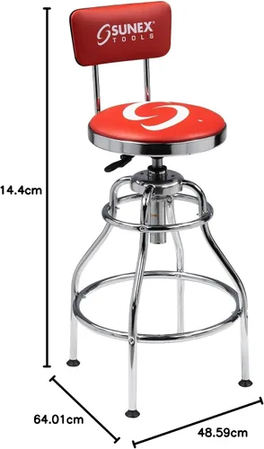 Miniatura 8 de Sunex 8516 taburete hidráulico, cromado