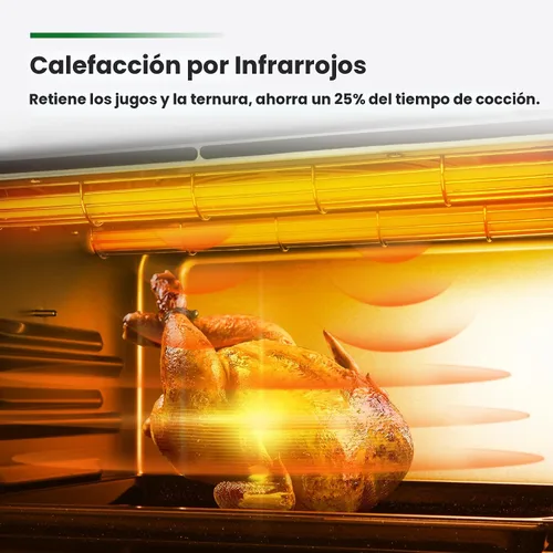 Miniatura 4 de VAL CUCINA - Horno tostador retro con calefacción infrarroja, horno de convección extragrande de encimera 10 en 1, 6 rebanadas de tostada, pizza