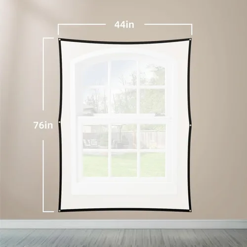 Miniatura 2 de Pantalla de proyección trasera holográfica de 44 x 76 pulgadas, plegable y portátil, antiarrugas, de doble cara, para proyectar videos de películas
