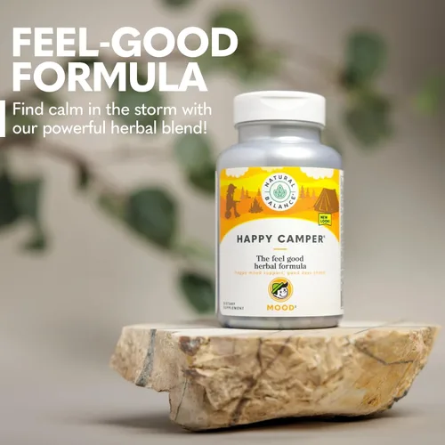 Miniatura 4 de Natural Balance Happy Camper - Suplemento de apoyo para el estado de ánimo para sentirse bien - Cápsulas de Gotu Kola, flor de la pasión y kava kava
