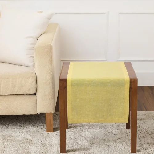 Miniatura 85 de Solino Home - Camino de mesa de lino, amarillo limón cambray, 14 x 120 pulgadas, Athena, lavable a máquina y de 100% lino europeo hecho a mano 15