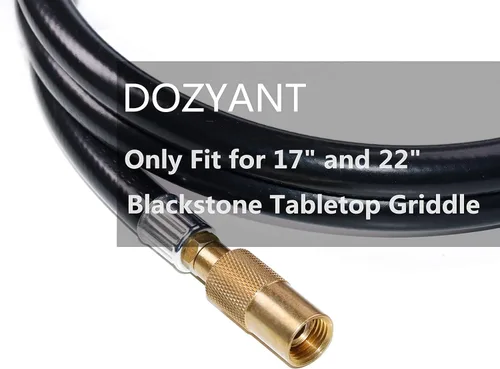 Miniatura 3 de DOZYANT Regulador y manguera de propano de 6 pies para parrilla de mesa Blackstone de 17 pulgadas y 22 pulgadas, piezas de repuesto que se conectan