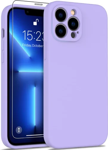 Miniatura 98 de DEENAKIN Funda de silicona compatible con iPhone 12 con protector de pantalla, mejora la protección de la cámara, funda protectora suave y flexible
