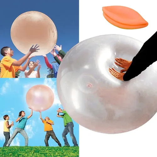 Miniatura 6 de Bola de burbujas gigante de 47 pulgadas para adultos, bola de diversión inflable de inyección de agua, bola de burbujas para playa, jardín, bola