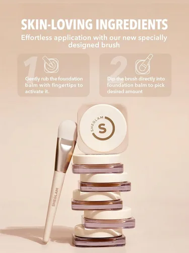Miniatura 3 de SHEGLAM Crema Hidratante de Cobertura Completa Base en Bálsamo Corrector de Larga Duración Base Facial para Piel Seca - Trigo