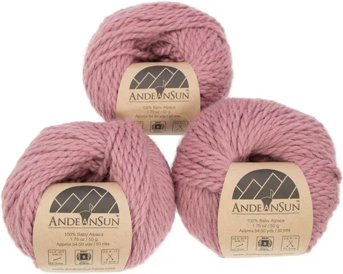 Miniatura 8 de (Juego de 3) Ovillos 100% de lana de alpaca bebé #1, DK #3, Worsted #4, Bulky #5 (150 gramos / 5.29 onzas en total), lujosos, acogedores y suaves