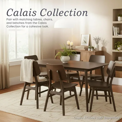 Miniatura 58 de Alaterre Furniture Calais Dining - Juego de 2 sillas de comedor moderno de mediados de siglo, juego de sillas de madera maciza con diseño