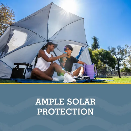 Miniatura 2 de Sport-Brella Premiere UPF 50+ Protection Umbrella Shelter with Patented Side Panels and Tilt Mechanism, Heavy-Duty 1.25 Inch Center Pole, Auger