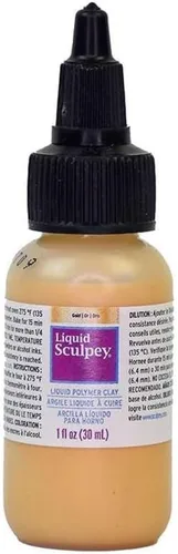 Sculpey Arcilla de Polímero Líquido para Hornear, Oro, Botella de 1 oz, ¡Ideal para Joyería, Fiestas, Bricolaje, Medios Mixtos, Calcomanías para