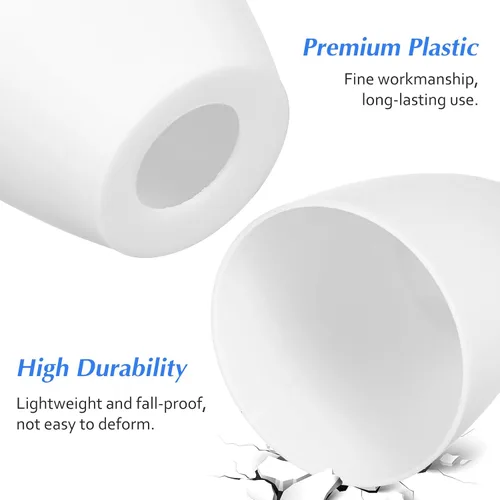 Miniatura 8 de Uonlytech Pantalla de lámpara de plástico de 7.87 x 3.93 x 4.52 pulgadas, pequeña pantalla esmerilada para mesa de escritorio y lámparas de pie