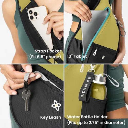 Miniatura 5 de Sherpani Esprit, Bolsa Bandolera de Nylon, Bolsa Bandolera para Hombro, Mochila Bandolera Cruzada para Mujeres, Protección RFID, Alquimia