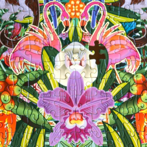 Miniatura 8 de Gibsons Jungle Dream - Rompecabezas de 1000 piezas, diseño colorido de animales y flores, rompecabezas ecológico para adultos y adolescentes