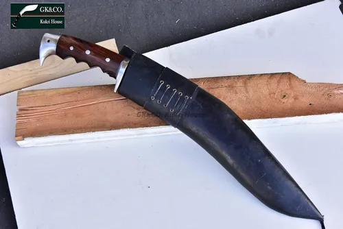 Miniatura 8 de GK & CO.House Auténtica hoja de 16 pulgadas American Eagle Kukri-Full Tang Rose mango de madera, funda de cuero Kukri/Khukuri- Hecho a mano en Nepal