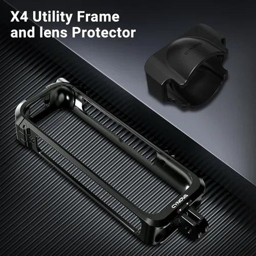 Miniatura 6 de CYNOVA Insta 360 X4 - Marco utilitario con cubierta de lente de silicona para accesorios Insta360 X4, compatible con protector de lente