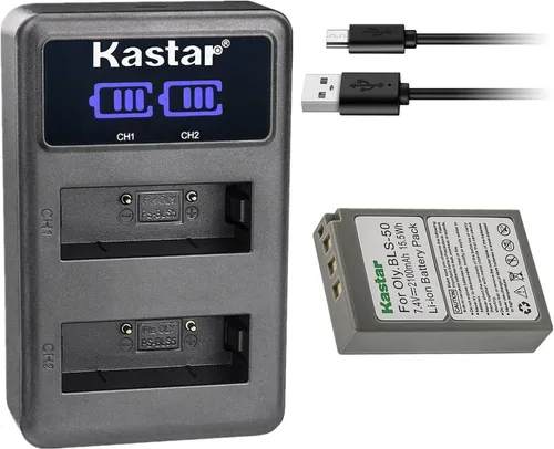 Miniatura 8 de Kastar BLS-50 LED2 Cargador de batería USB compatible con Olympus Pen E-P1, E-P2, E-P3, E-P7, E-PL1, E-PL1s, E-PL2, E-PL3, E-PL5, E-PL6, E-PL7