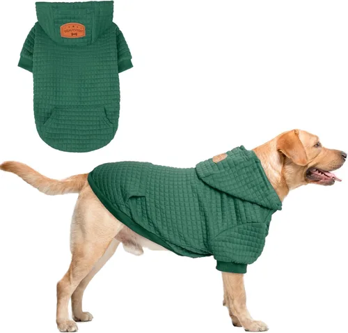 Miniatura 58 de BEAUTYZOO Sudadera con capucha para perro pequeño con bolsillos, ropa para perros pequeños y medianos, niño y niña, abrigos de algodón laminado tipo