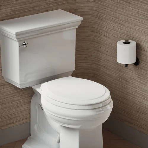 Miniatura 2 de KOHLER 78059-RL-0 Rutledge Nightlight ReadyLatch Asiento de inodoro de cierre lento, frente redondo, tapa y asiento de cierre silencioso, Blanco