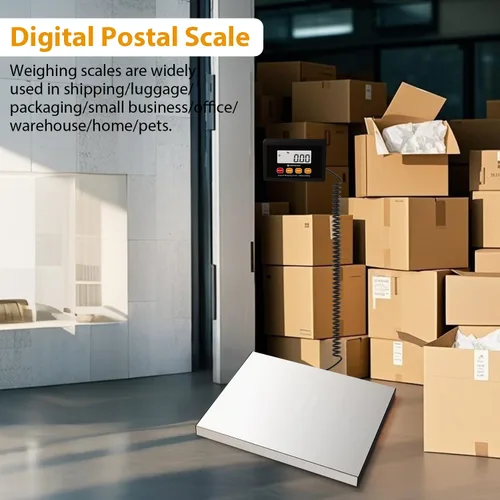 Miniatura 6 de UNIWEIGH Báscula Postal Digital, Báscula de Envío con Precisión de 440 libras x 10g, Plataformas de Acero Inoxidable, Báscula Resistente