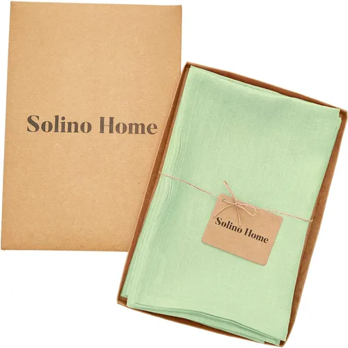 Miniatura 126 de Solino Home Juego de 4 manteles individuales blancos de 100 % lino puro de 14 x 14 pulgadas para invierno, San Valentín, primavera, Pascua, Fete