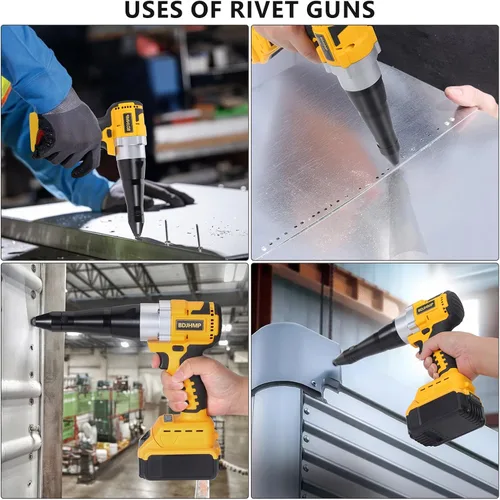 Miniatura 8 de Pistola de Remaches Inalámbrica para Batería Dewalt 20V Max (Sin Batería), Pistola de Remaches Automática Eléctrica sin Escobillas, Motor sin
