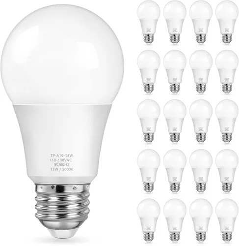 Miniatura 14 de Bombillas LED MAXvolador A19 13 W, equivalente a 100 vatios, luz blanca diurna de 5000 K, 1500 lm, base E26, no regulable, bombillas de luz blanca