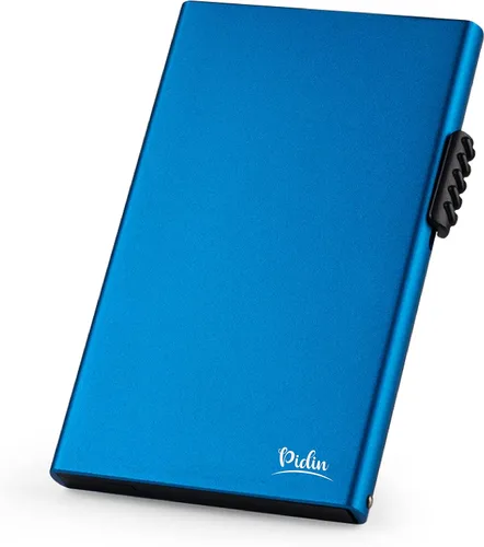Cartera desplegable, delgada y minimalista para tarjetas de crédito para hombres y mujeres, tarjetero para 7 tarjetas, protección RFID, cartera de