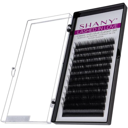 Miniatura 6 de SHANY Lashed in Love - Juego de pestañas individuales clásicas - Extensiones de pestañas individuales 3D voluminosas y sin peso 0.003 in - NEGRO