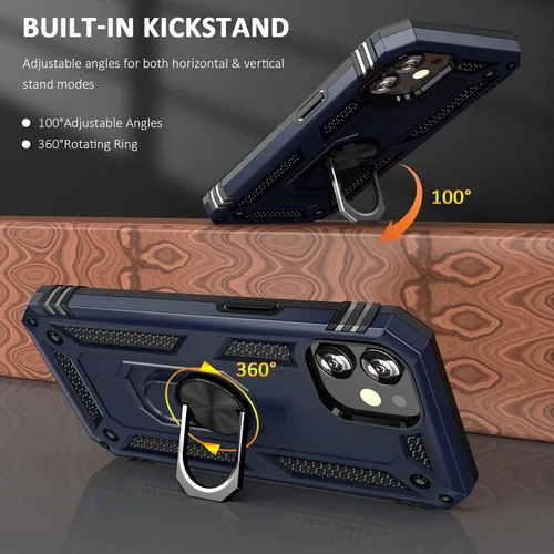 Miniatura 3 de ADDIT Funda para iPhone 12 Mini Phone Case iPhone 12 Mini, con anillo de soporte, soporte magnético para automóvil, grado militar, resistente