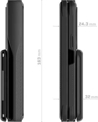 Miniatura 8 de Ghostek Exec - Funda tipo cartera para Galaxy Z Fold 4 con soporte magnético para tarjetas de crédito, protección de bisagra, carga inalámbrica