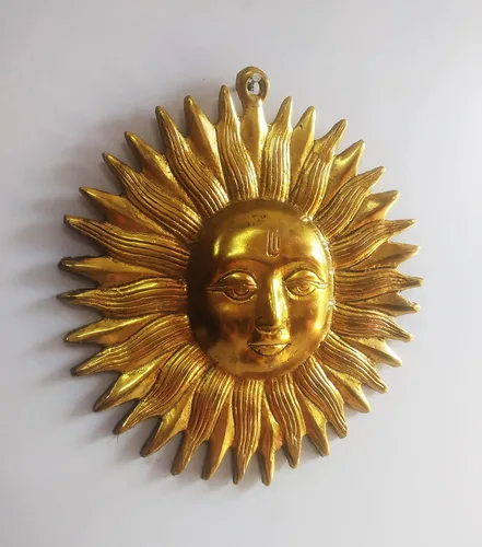 Miniatura 2 de PARIJAT HANDICRAFT Ídolo colgante de pared de aluminio para Vastu, buena suerte, éxito y prosperidad para energía positiva para la decoración