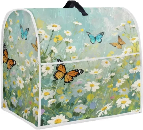 Miniatura 46 de Talayituse Beach Turtle Starfish Print Stand Mixer Cover for 4.5-5 Quarts Kitchen Aid, Washable Mixer Dust Cover with Handle and Pocket Kitchen
