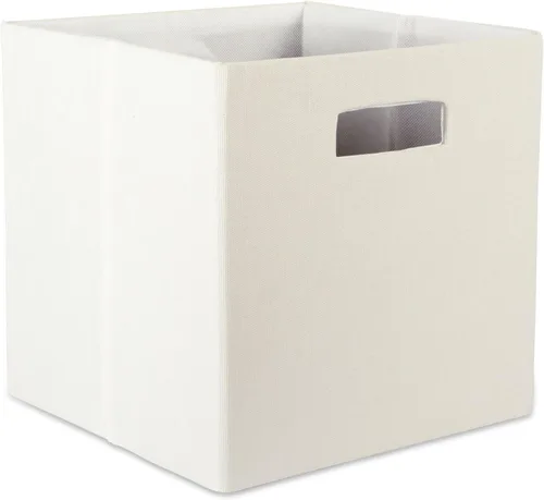 Miniatura 16 de DII Cubo de almacenamiento plegable de poliéster, sólido, ligero y duradero, cuadrado pequeño, 11x11x11 pulgadas, aguamarina