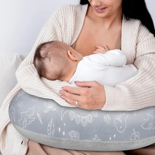Miniatura 5 de DILIMI Funda de almohada de lactancia, fundas de lactancia suaves y elásticas para almohadas de lactancia, 1 paquete de funda reversible extraíble
