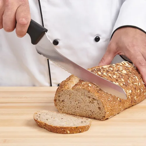Miniatura 3 de CAT CORA Cuchillo de pan dentado offset, hoja de acero alemán profesional de 9 pulgadas para masa madre casera, rebanado de pan artesanal o corte