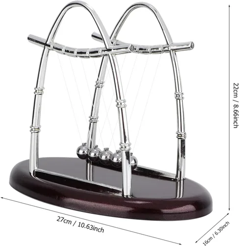 Miniatura 5 de Newtons - Bolas de equilibrio para cuna, bolas cinéticas oscilantes, bolas de equilibrio educativas de física, bolas de equilibrio de escritorio