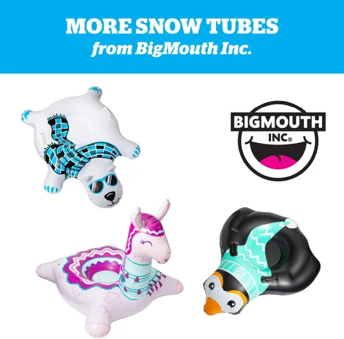 Miniatura 5 de Tubo de nieve inflable grande de 48 pulgadas para niños y adultos, juguete de invierno duradero para tubos y trineos - menta