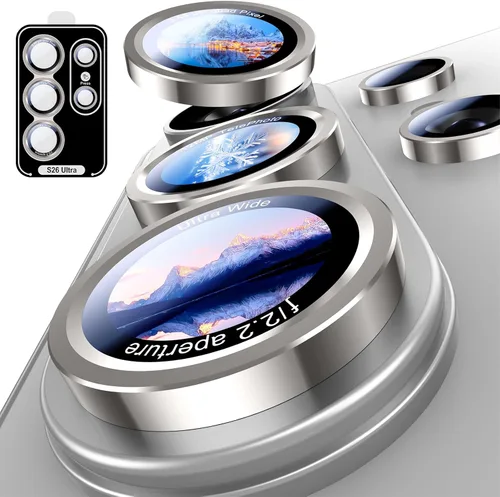 Miniatura 26 de Uyiton para iPhone 17 Pro Max/17 Pro/16 Pro Max/16 Pro/15 Pro Max/15 Pro/14 Pro Max/14 Pro Protector de lente de cámara - Cubierta de cámara