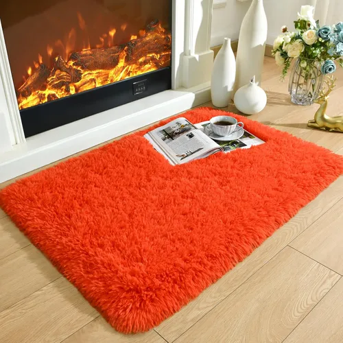 Miniatura 67 de Merelax Alfombra Moderna Suave y Esponjosa Shaggy para Dormitorio Sala de Estar Decoración de Sillas Pequeñas Alfombras Tapetes para Pies Piso, Verde