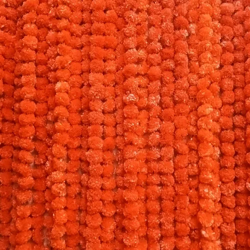 5 unidades de guirnalda de caléndula de 5 pies | Decoración de manto de fiesta de boda india/americana, guirnaldas de imitación, decoración de