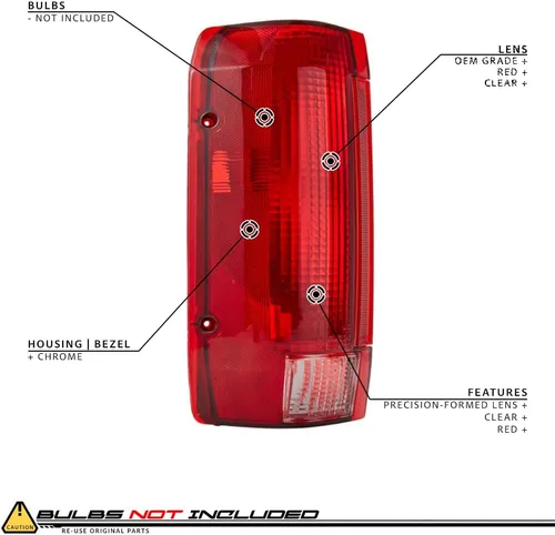 Miniatura 3 de EPIC LIGHTING OE Spec - Luces traseras de repuesto compatibles con Ford 90-96, BRONCO F150, F250, F350, par Luz trasera Par
