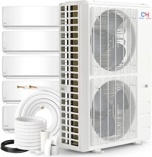 Miniatura 5 de Cooper & Hunter 5 Zone 9000 9000 12000 12000 12000 BTU Multi Zone Ductless Mini Split Aire acondicionado Bomba de calor Set completo con kits